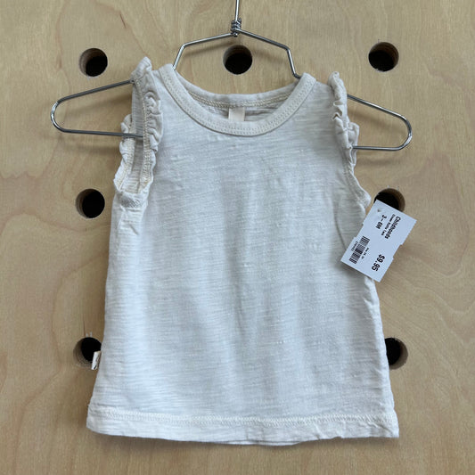 Cream Ruffle Tank