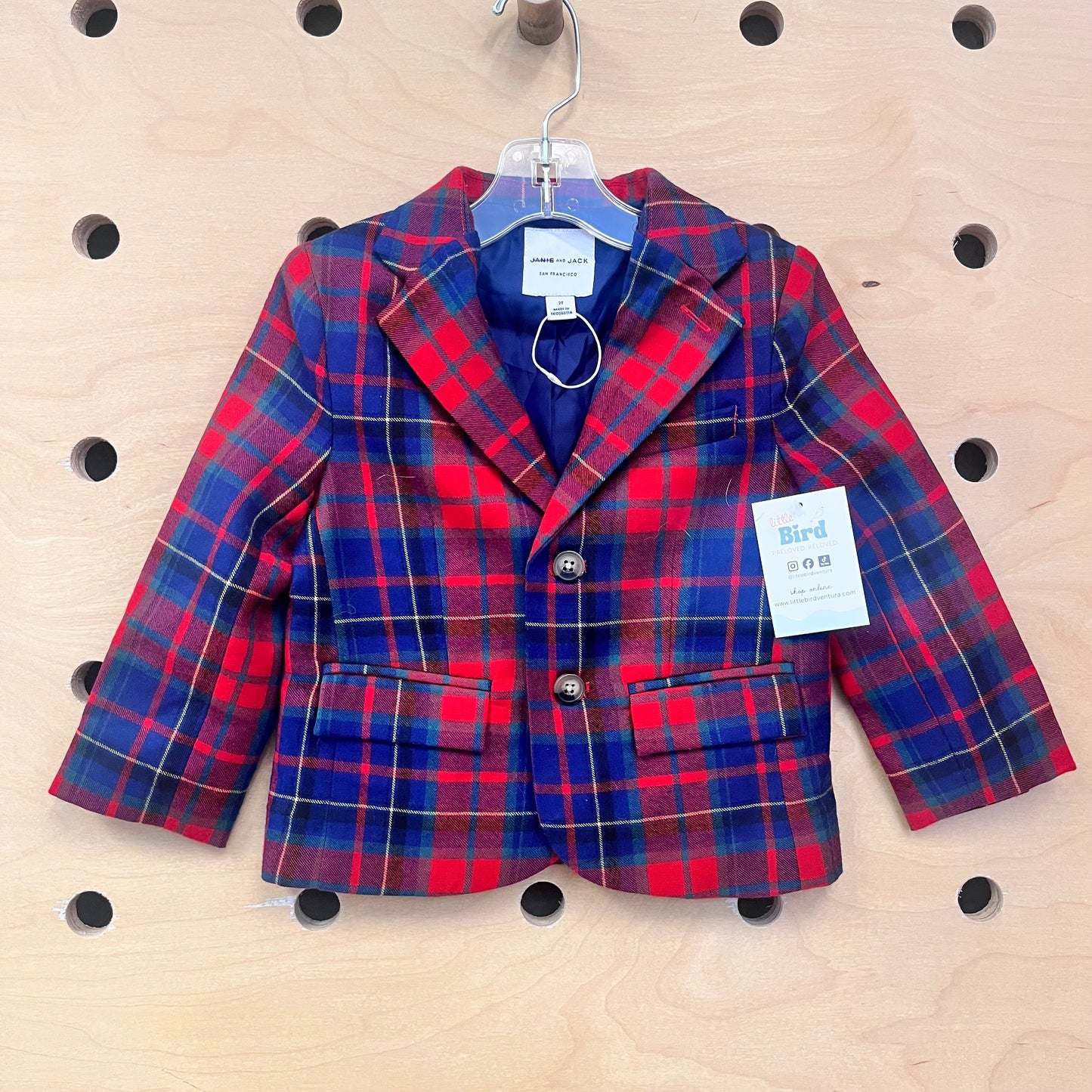 Red Plaid Blazer