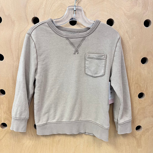 Beige Pocket Sweatshirt