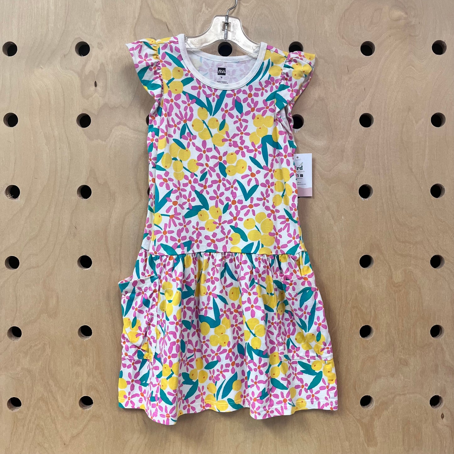 Pink + Yellow Floral Dress