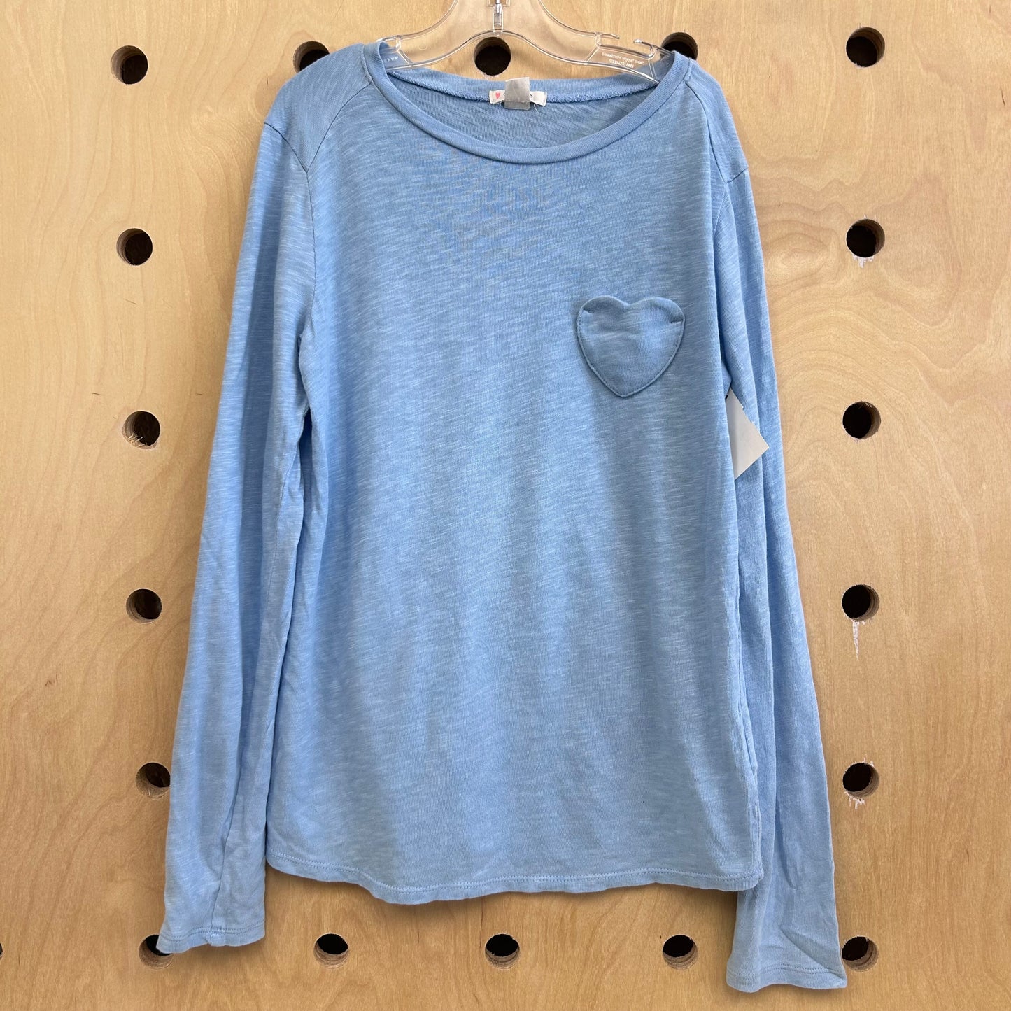 Blue Heart Pocket LS Tee