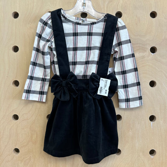 Black Velour & Plaid Outfit NEW!