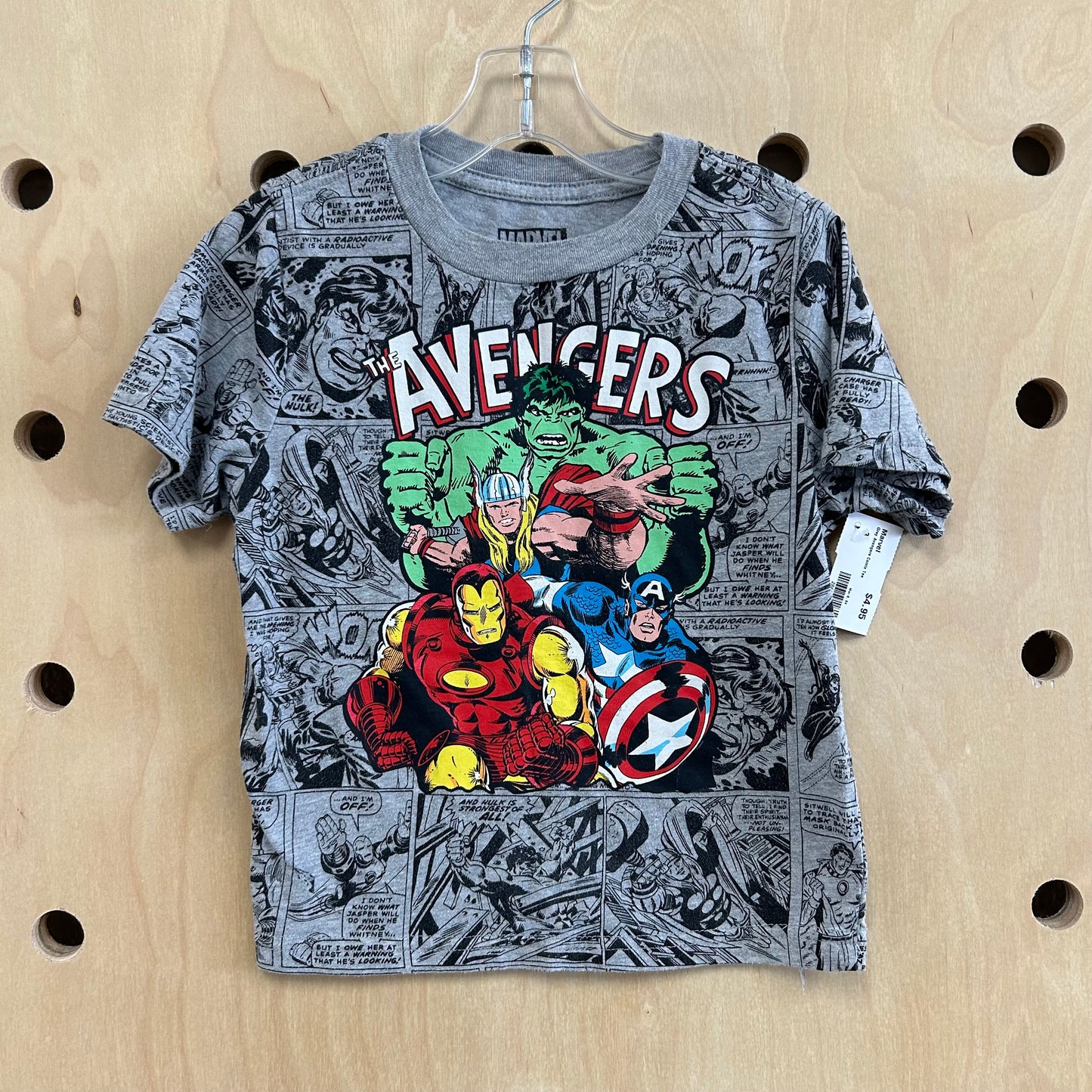 Grey Avengers Comic Tee