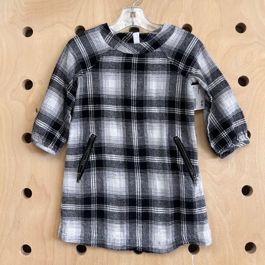 B+W Plaid Dress