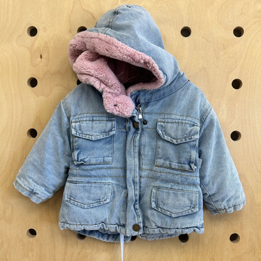 Pink & Denim Lined Jacket