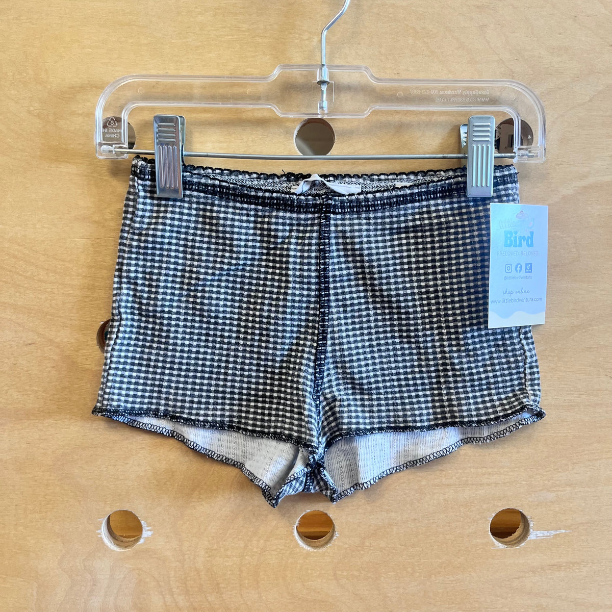 Black/White Plaid Shorts