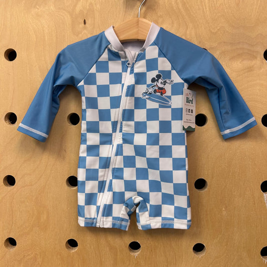 Blue Checkered Mickey Swimsuit