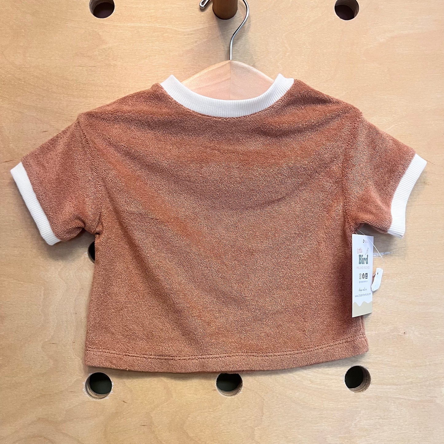 Brown/White Terry Tee