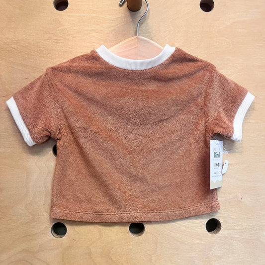 Brown/White Terry Tee