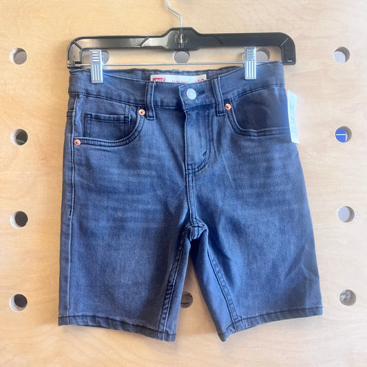 Black Slim Denim Shorts