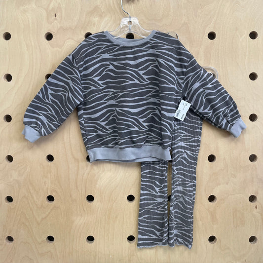 Grey Zebra Print Outfit