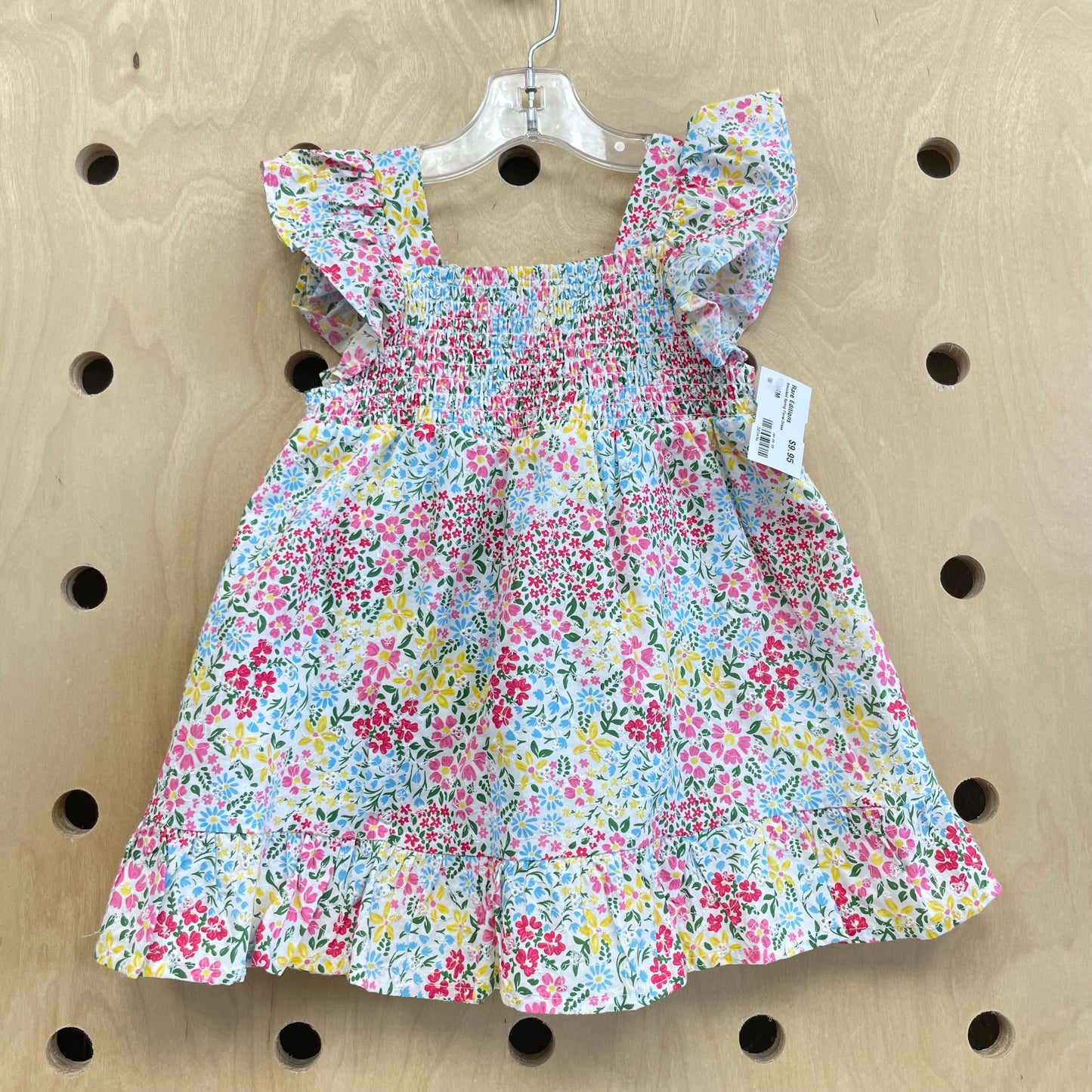 Smocked Spring Floral Dress