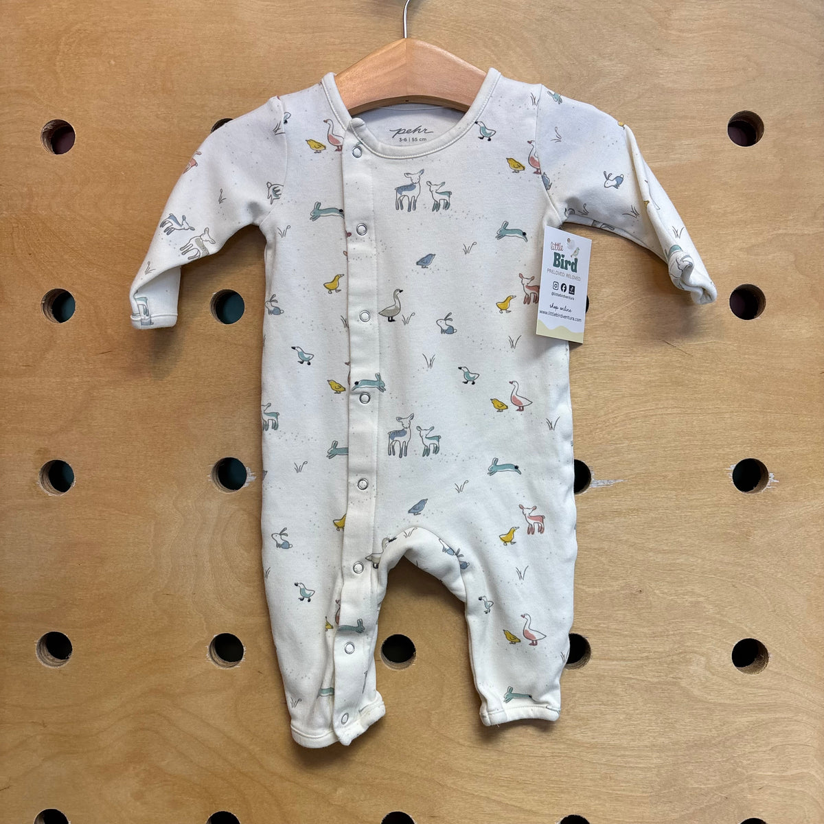 White Organic Meadow Friends Romper