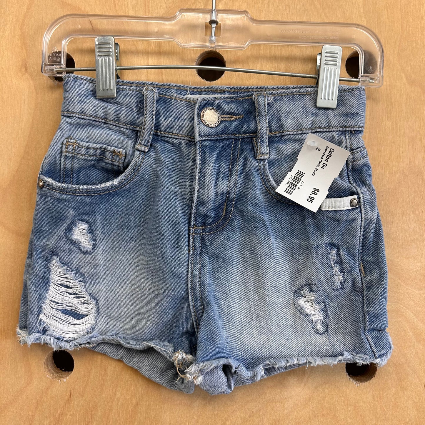 Distressed Denim Shorts