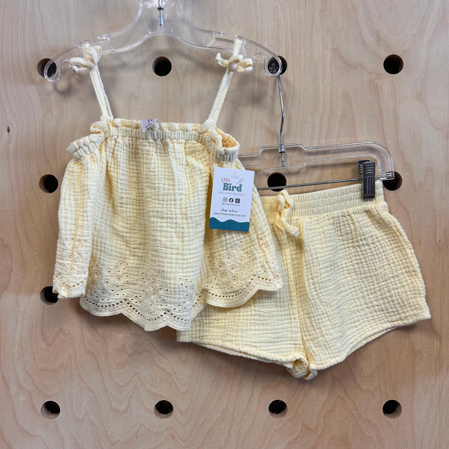 Yellow Eyelet Gauze Outfit