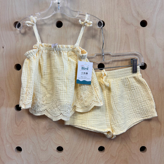 Yellow Eyelet Gauze Outfit