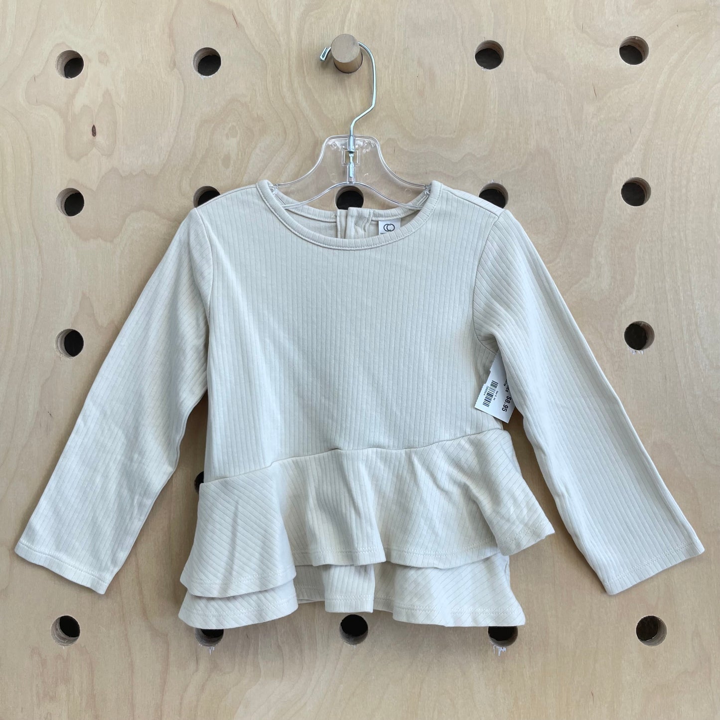 Cream Ribbed OrganicTop