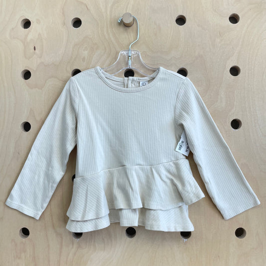 Cream Ribbed OrganicTop