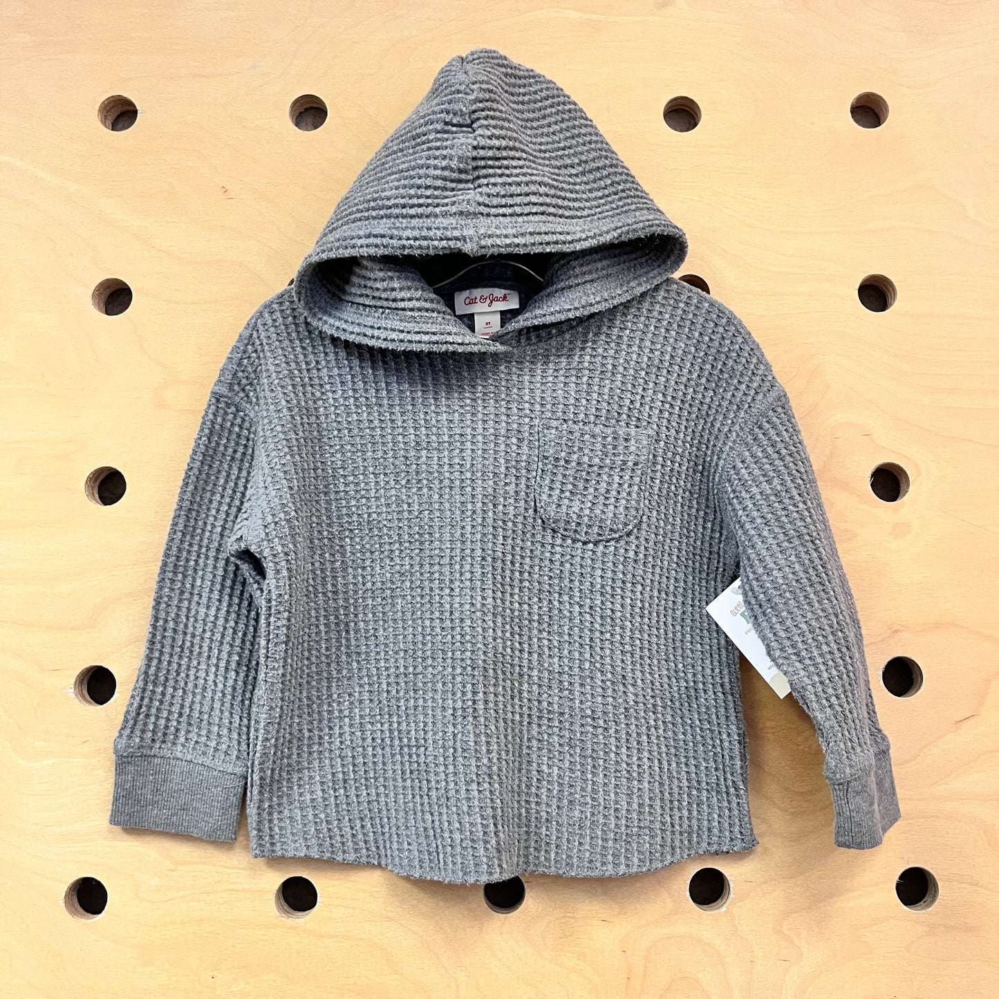 Grey Chunky Waffle Hoodie