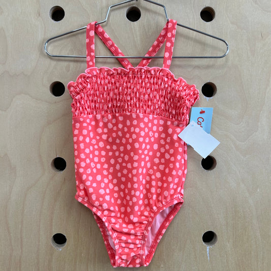 Coral Polka Dot Swimsuit NEW!