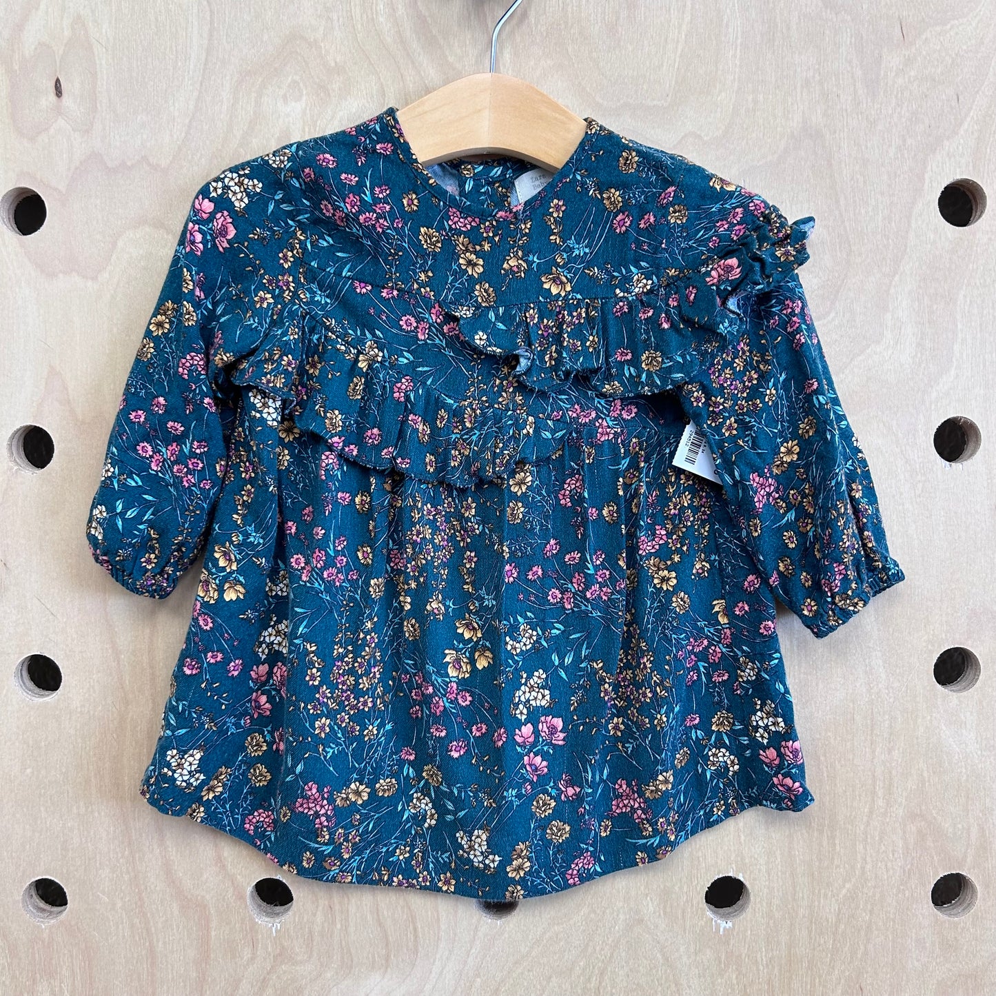 Teal Floral Dress