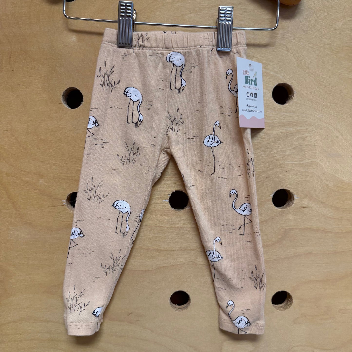 Tan/White Birds Soft Pants