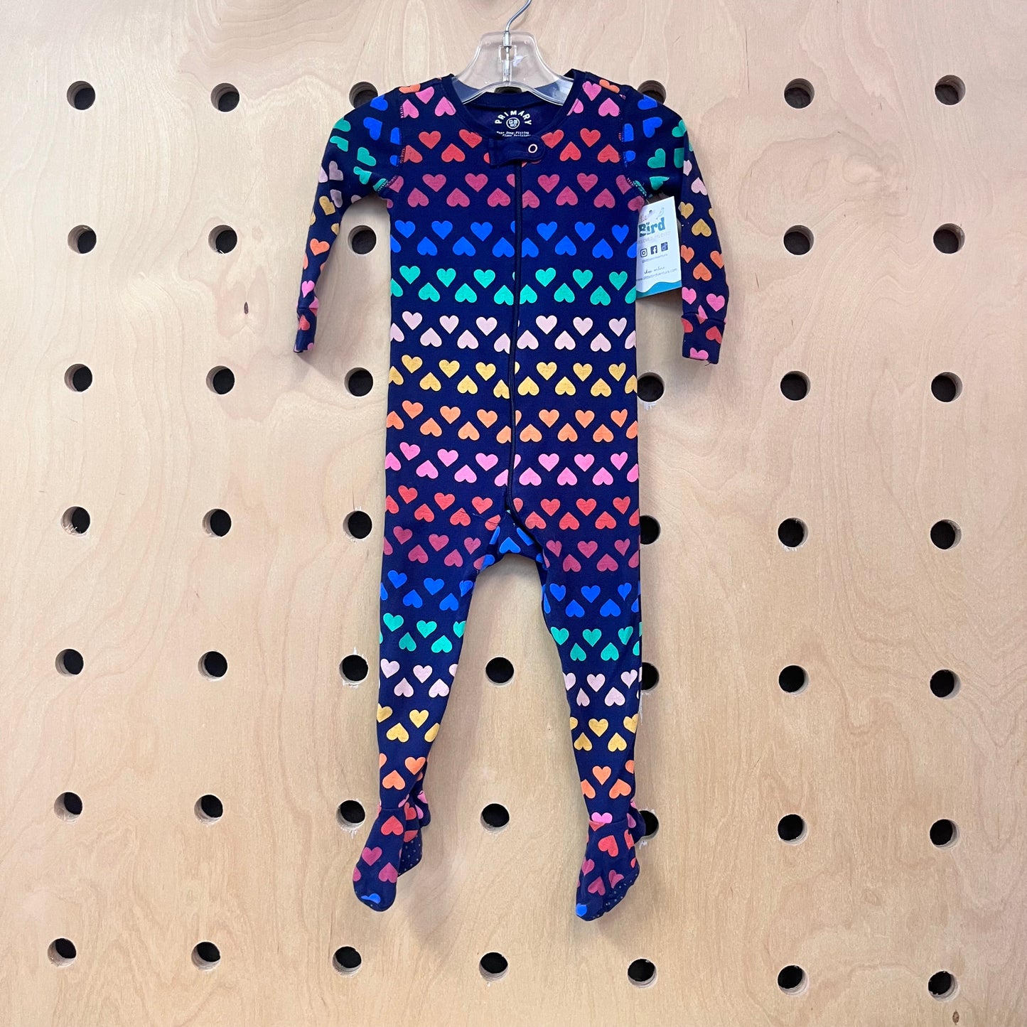 Blue Colorful Hearts Organic Zippy