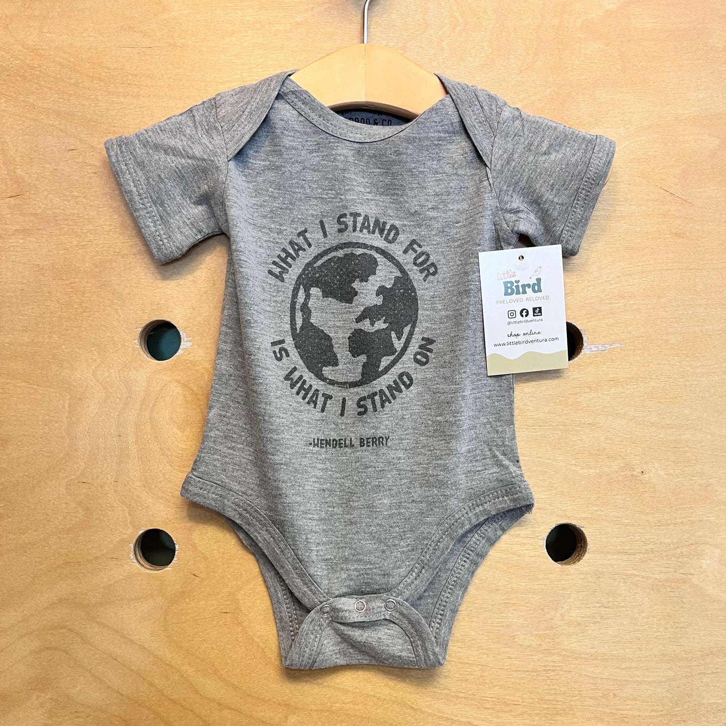 Grey 'What I Stand For' Bodysuit
