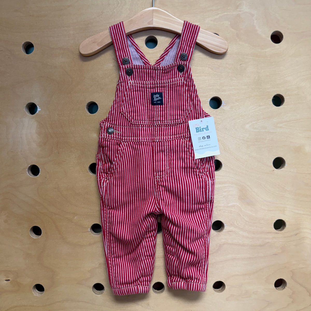 Red/White Striped Overalls