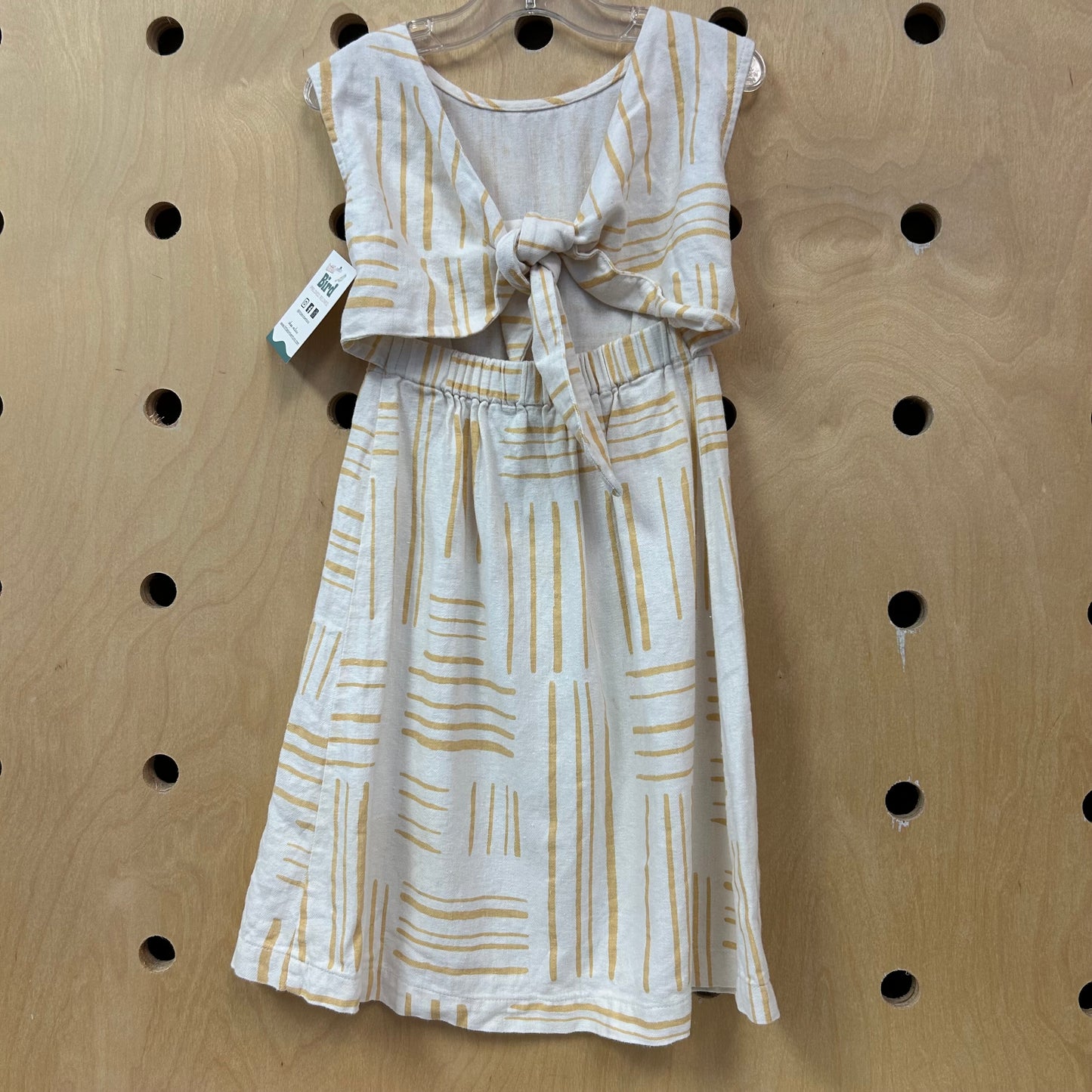 Cream Keyhold Tie Back Dress