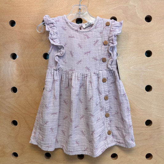 Pink Cotton/Gauze Dragonfly Dress