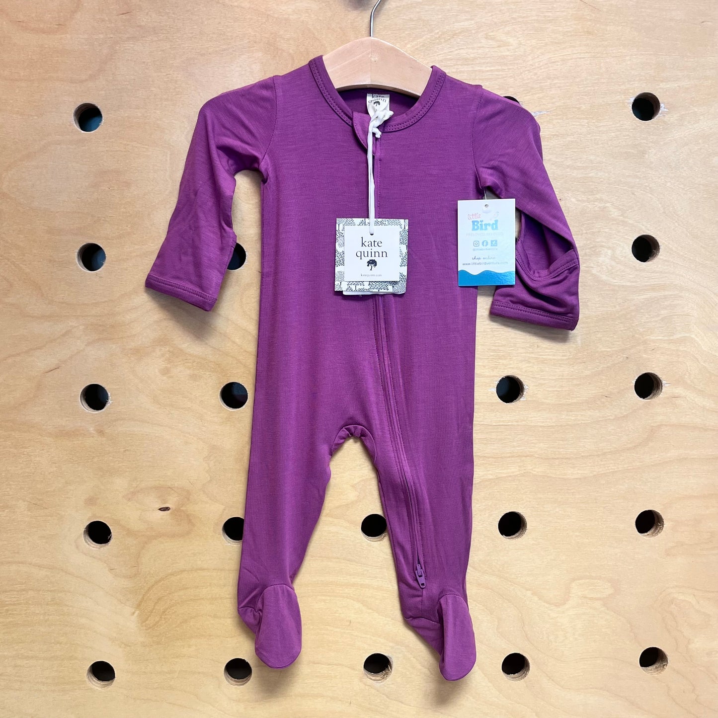 Violet Bamboo Footies NEW!