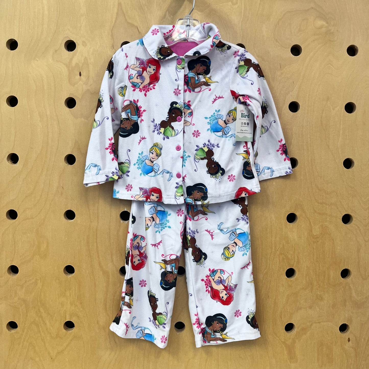 White Disney Princess Fleece Pajamas