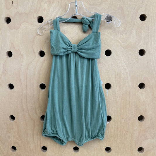 Green Bamboo Halter Romper