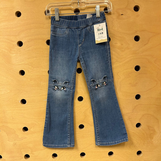 Denim Kitty Knee Jeggings