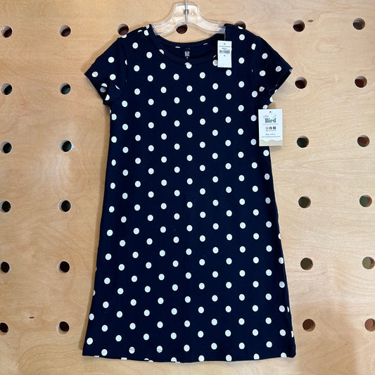 Blue/White Polka Cotton Dress NEW!