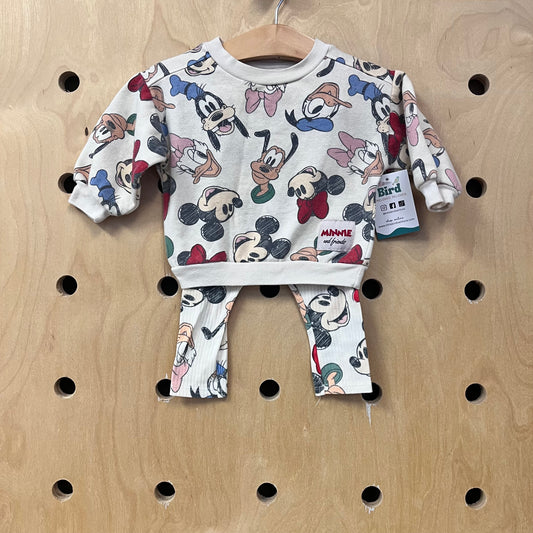 Beige Minnie & Friends Sweatshirt & Leggings