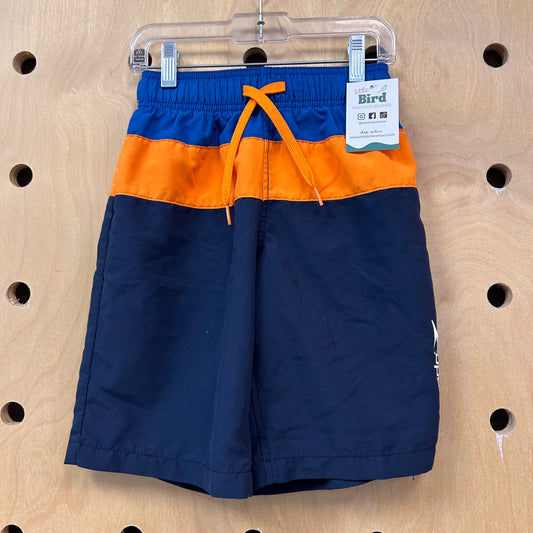 Blue & Orange Swim Trunks