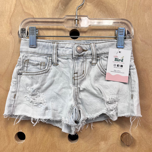 Lightwash Distressed Denim Shorts