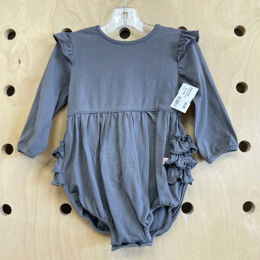 Grey Ruffle Back Romper