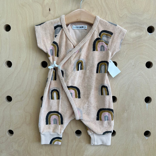 Organic Terry Rainbows Wrap Romper