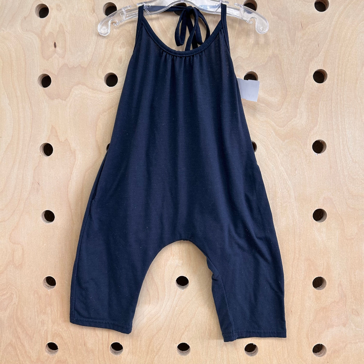 Navy Harem Halter Romper