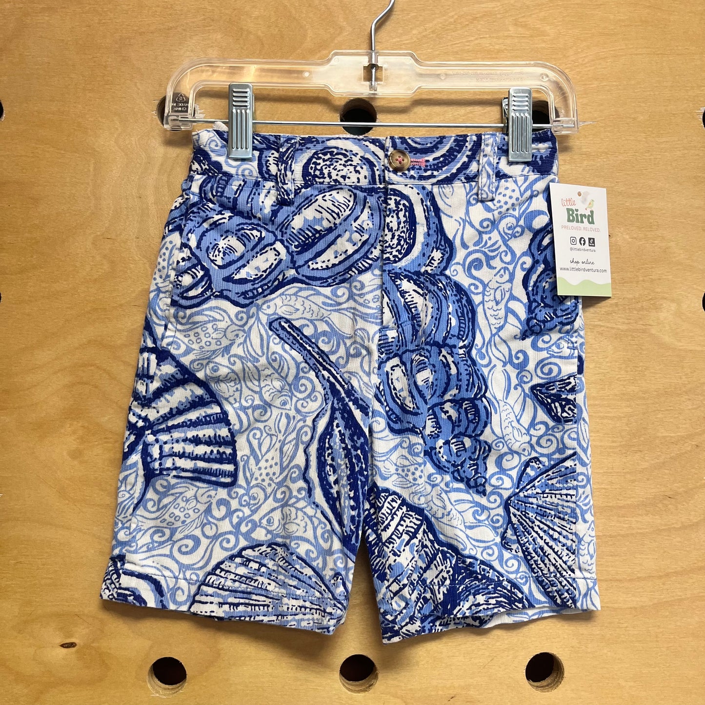 Blue/White Shells & Fish Shorts