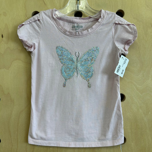 Pink & Silver Butterfly Tee