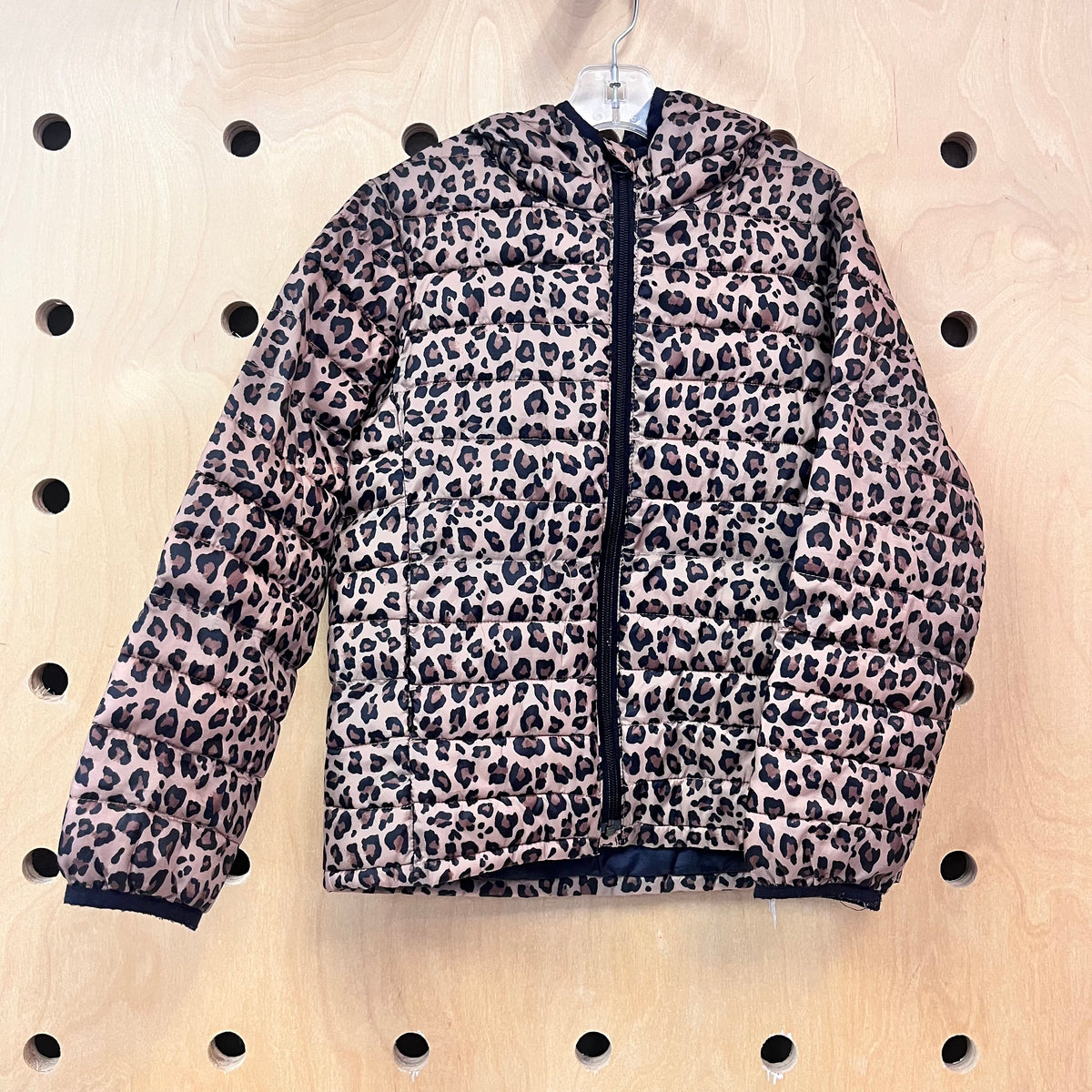 Leopard Lightweight Puff Hoodie Jacket