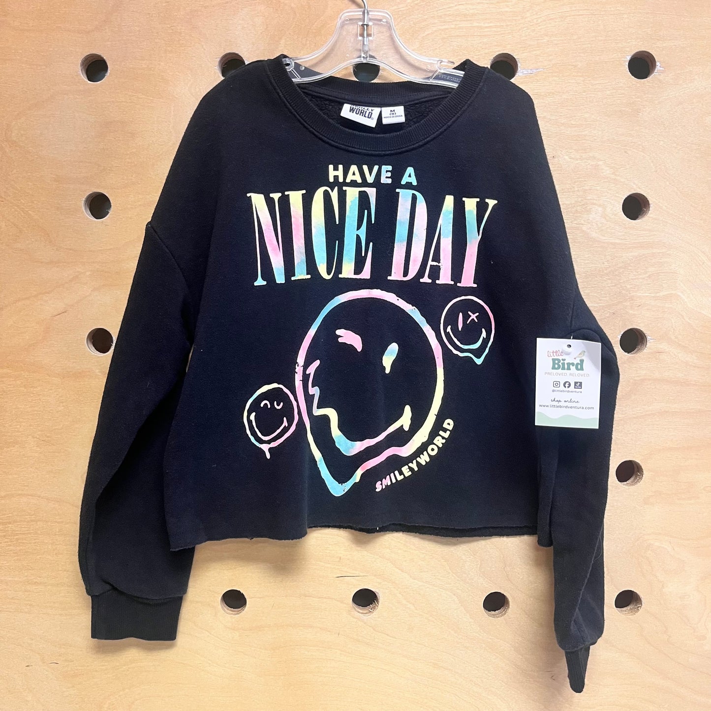 Black 'Have A Nice Day' Pullover