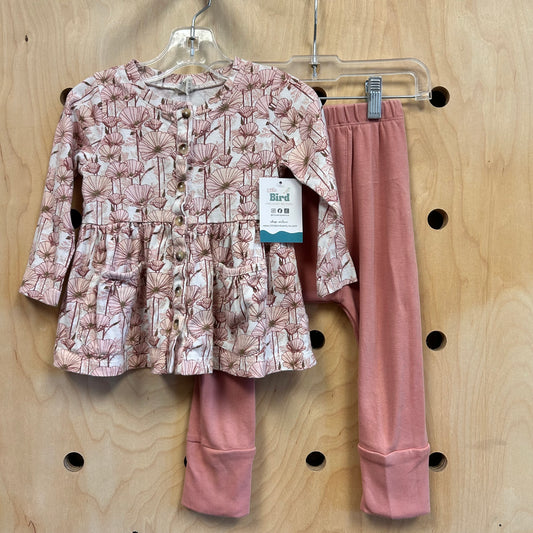 Organic Pink Floral Outfit