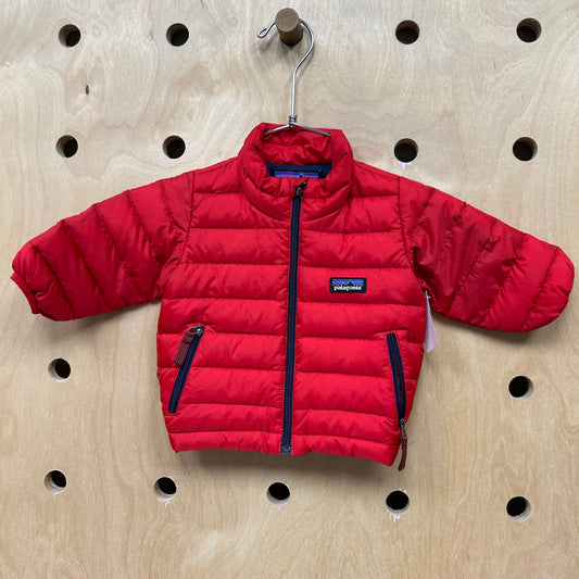 Baby Down Sweater Jacket Red
