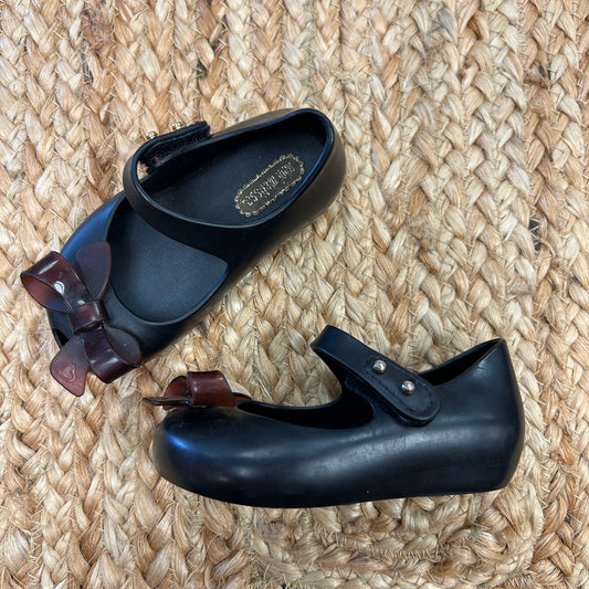 Black Bow Jelly Shoes