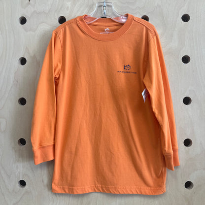 Orange Southern Tide Long Sleeve Tee